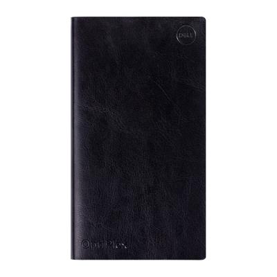 China Custom PU leather black soft cover hardcover slim blank b6 pocket notebooks notebooks with color edge for sale