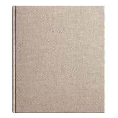 China China Notebook Manufacturer Custom Hardcover Gold Hardcover Stamping Logo Notebook Gift Box Set Linen Fabric Cover Lined for sale