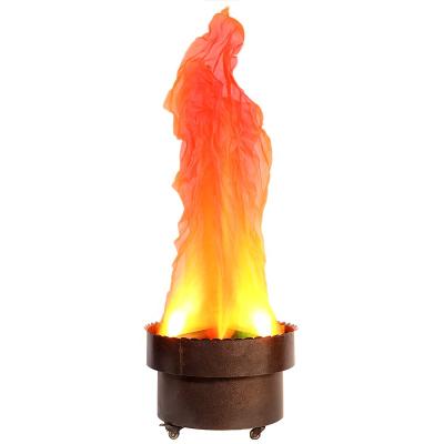 China Stage Performance Garden Standing Flame And Shows Home Hotel Art Deco Metal Artificial DMX512 Flame Silk Light Effect Running Flame Light for sale