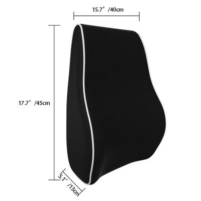 China Memory High Quality Memory Foam Black Mesh Seat Cushion & Lumbar Support Pillow for sale