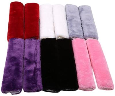 China Faux Sheepskin Fabric 14cm X 5cm High Quality Faux Sheepskin Fabric Car Seatbelt Cover Pad for sale