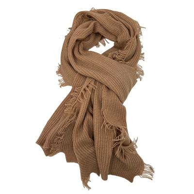 China Warm Australian Pure Wool Shawl Women Wear 100% Wool Autumn And Winter Large Thin Khaki Scarf for sale