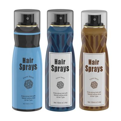 China 150ml Professional Sheer Volumizing Hair Setting Spray Lacquer Sulfate Free Hairspray For Men for sale