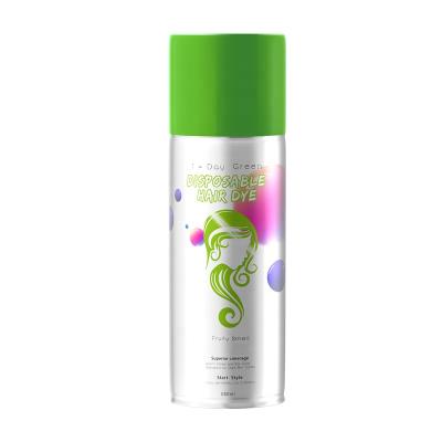 China 150ml Fast Touch Up Premium Shine Hair Color High Quality Spray With Level 10 Green Plant Color for sale