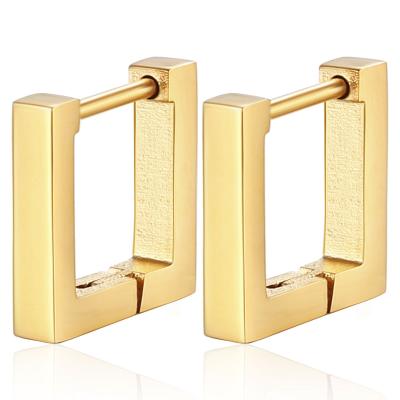 China Simple high quality high quality geometric earrings gold plated square shape earring earrings for sale