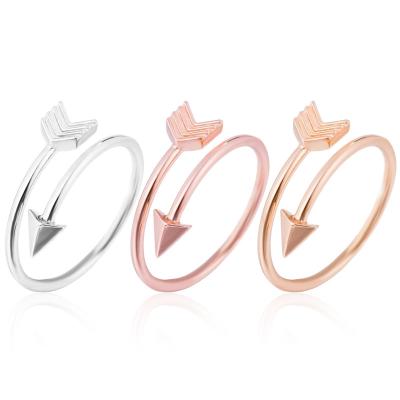 China Ring Boomerang Arrow Copper Plating Customizable Romantic Ring Jewelry For Couples for sale