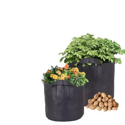 China Breathable Fast Delivery Around Black Cloth 3 5 10 15 20 30 200 Gallon Cheap Potato Plant Pots Garden Cloth Pots Grow Bags for sale