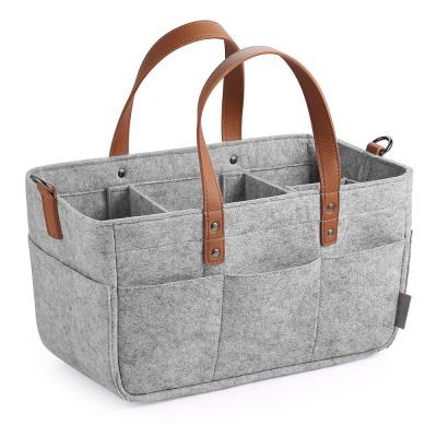 China Most Products Baby Storage Bag Multifunctional Custom Storage Diaper Detachable Felt Bag for Baby Nussary for sale