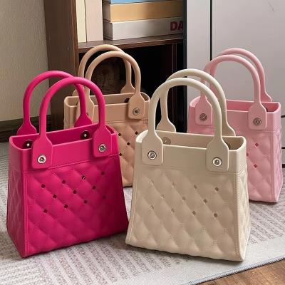 China Customized Size Waterproof Jelly Silicone Beach Bag Lady's Purse for Women's Shopping for sale