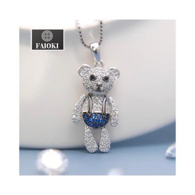 China Faioki Cute Design Jewelry 925 Sterling Silver AAA Cubic Zirconia Pendant for sale