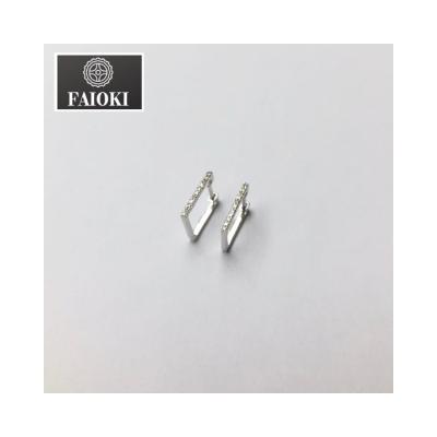 China Faioki Romantic Design Zero Risk MOQ OEM ODM Wholesale Price White Elegant 14K Rose Gold Anniversary Earrings For Women for sale