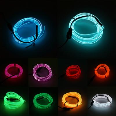 China 1M/2M/3M/5M Car Interior Led Lamp Decorative EL Car Cold Light Line Wire Neon Strip For DIY Auto Flexible Ambient Light For Car Atmosphere Light for sale