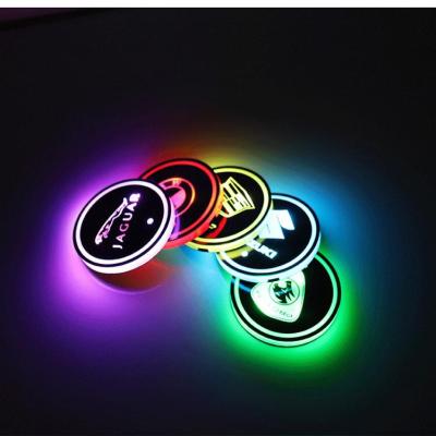 China CUP MAT Color Changing USB Rechargeable 5V Drink Glass Bottle Cup LED Coaster Mat for sale