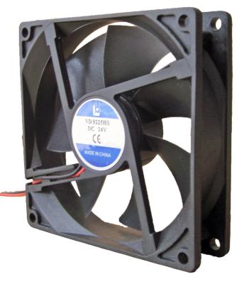 China Plastic DC Fan 92X92X25mm Axial Flow Brushless DC Fan 12/24v/38v With CE RoHS for sale