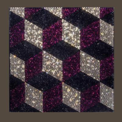 China 300*300MM Bling Bling Mosaic Ceramic Tile Durable Colorful Shiny Glass Diamond Shaped Tile Tile For Wall Decoration for sale