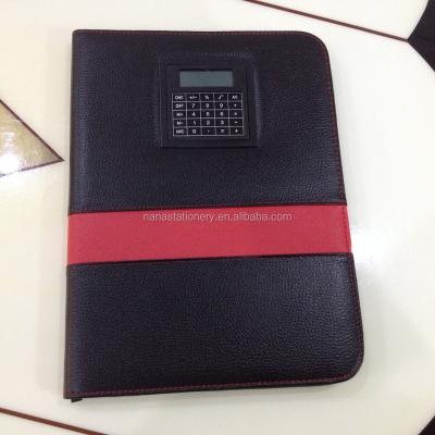 China Different Pocket For Holding Calculator Black Document Folder , Folder NS-JLJ0017 for sale