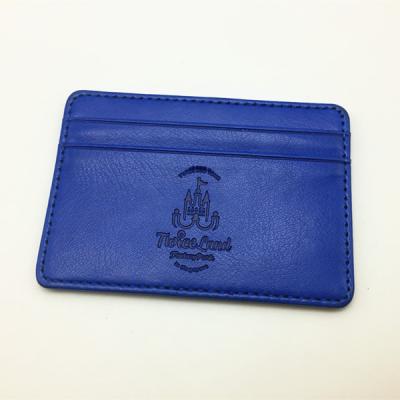 China Soft PU Leather Card Holder , Custom Logo Card Holder for sale