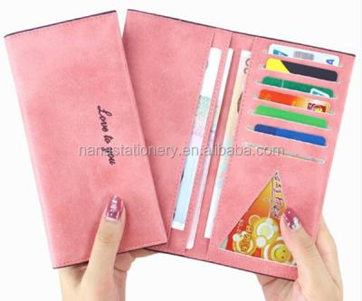 China Stand Up Money PU Wallet With Frosted Surface for sale