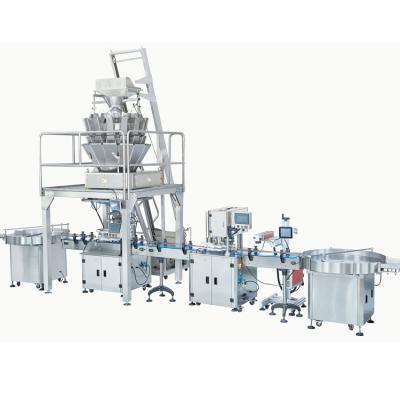 China Food Coffee Peanut Bean Granule Salt Sugar Packing Machine Automatic Production Line CE Can Solid Product Filling Machine Line China for sale