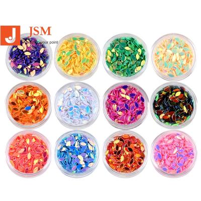 China DIY Nail Art Salon 12Pcs Symphony Horse Eye Holo Nail Art Decoration Glitter Sequins Nail Accessories DIY for sale