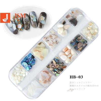 China Natural Irregular Crushed Nail Art Decorations Decoration Beautypapa 12colors Shell Nail Art Stone DIY Nail Manicure for sale