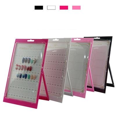 China Stocked Fake Nail Color Book Display Nail Art Gel Polish Color Card Palette Varnish Practice Board Manicure Tool for sale