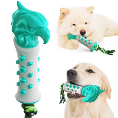 China Amazon Viable Hot Sale Eco-Friendly Durable Squeaky Interactive Q.I. Training Cat Dog Pet Ultra Durable Non-Toxic Chew Toys for sale