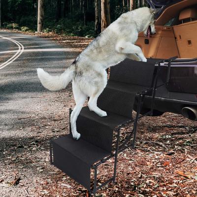 China High Quality Outdoor Portable Folding Folding Folding Dog Steel Aluminum Steel Pet Ramp Travel Light Weight For Trucks Cars And SUVs for sale