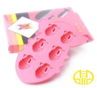 China Pink Silicone Ice Cube Trays for sale