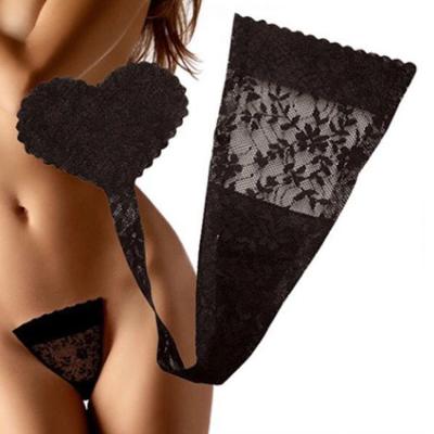 China Breathable Wholesale Soft Seamless Heart C-string Panty Thong Sexy Women Underwear Lingerie Strapless for sale