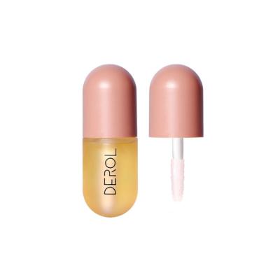 China Derol Waterproof High Quality Lip Care Moist Bright Vegan Lips Moisturizing Clear Herbal Liquid Lip Oil for sale