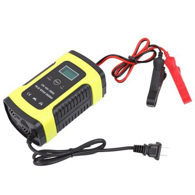 China Automatic Car Battery Charger 12v 6a Pulse Repair 12v Lead Acid Battery Charger Temperature Control Compensation 12 Volt Auto Charger Led Display for sale