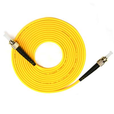 China FTTH Minimum Bend Radius 3.8 ST To Class Ceramic Gigabit Telecom Core ST Insert Singlemode Fiber Jumper for sale