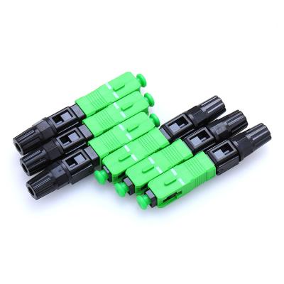 China FTTH FTTB FTTX Network SC/APC SM SIMPLEX 0.9mm 2.0mm 3.0mm fiber optic fast connector for FTTH for sale