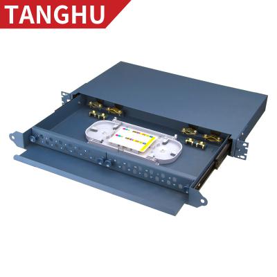 China FTTH TangHu Sliding Type 24 Port FC ST Fiber Optic Patch Panel Fiber To Home PLC System for sale