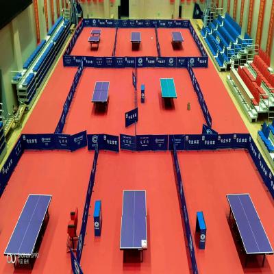 China Anti - Slip Table Tennis Court Used Sports Floor / PVC Plastic Vinyls Flooring Mats for sale