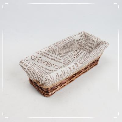 China Sustainable Wholesale Custom Rectangle Fruit Wicker Baskets for sale