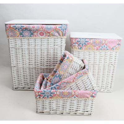 China Viable Promotional Rectangle Wicker Laundry Basket for sale