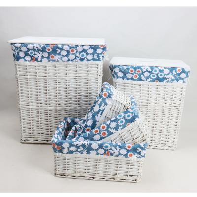 China Viable Promotional Rectangle Wicker Laundry Basket for sale