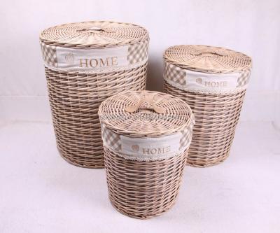 China Hot Handles Whosale Willow Laundry Hamper Basket for sale