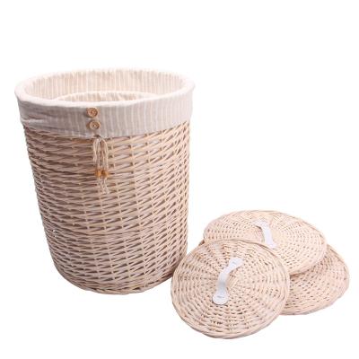 China Factory Price Stocked Handmade Wicker Baskets With Handle for sale