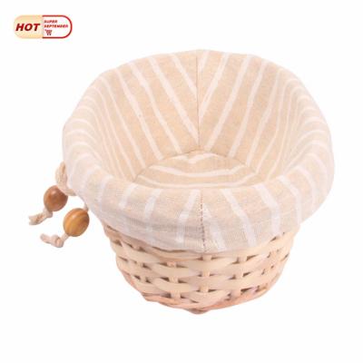 China Handmade Woven Organizer Stocked Empty Wicker Fruit Basket for Food for sale