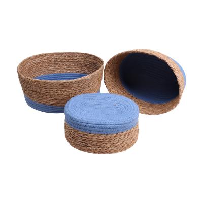 China The OEM Viable Decorative Handcraft Handmade - Woven Straw Storage Basket for sale