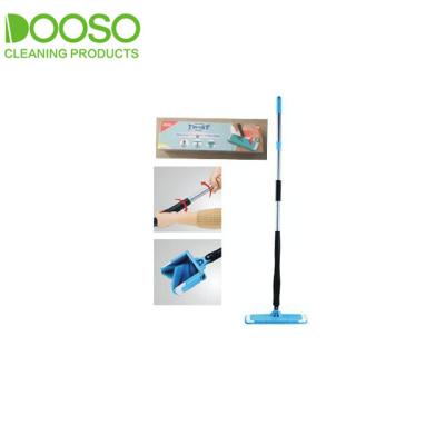 China Sustainable Hands Free Flat Twist Iron Pole Microfiber Mop for sale