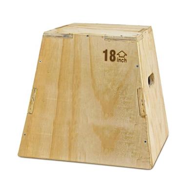 China High Quality FITNESS Wooden Cross Fitness PARAGON Wooden Plyo Trapezoid Jump Box for sale