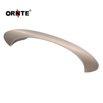 China ORNTE Modern Luxury Wholesale Hardware Pull Half Moon Drawer Knob Kitchen Furniture Wardrobe Door Brass Cabinet Handles for sale