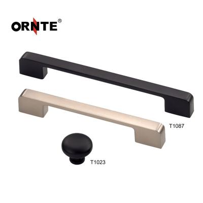 China New 96 128 Home Furniture Hardware Sideboard Dresser Drawer Door Pull Handles 192mm Zinc Alloy Pulls ORNTE Modern Design for sale