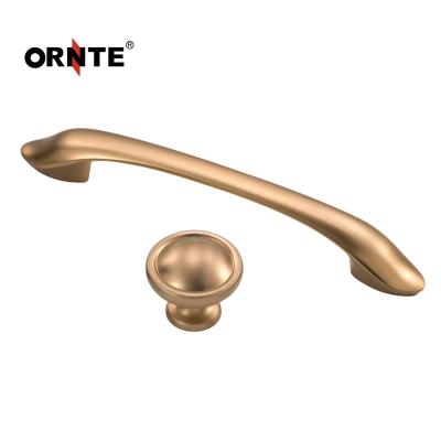 China ORNTE Traditional Zinc Matt Antique Brass Brown Dark Bronze Furniture Kitchen Bedroom Hardware Cabinet Drawer Door Pulls Handles Knob for sale