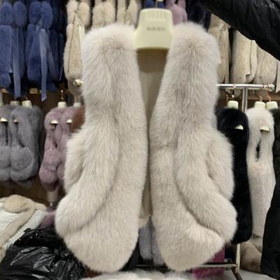 China New Design Anti-wrinkle Faux Fur Vest Popular Thick Fur Coat Winter Sleeveless Warm Tops For Women for sale