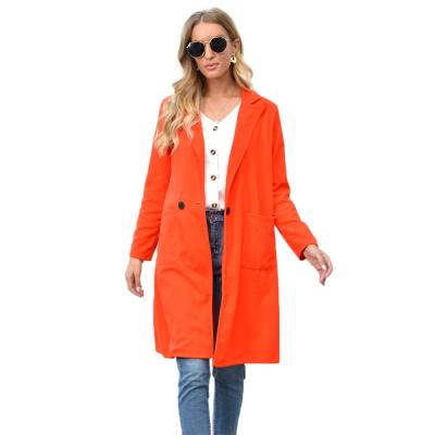 China New Products Breathable Women Long Down Coat Winter Coat Wide Lapel Solid Color Thick Coat Women Long for sale